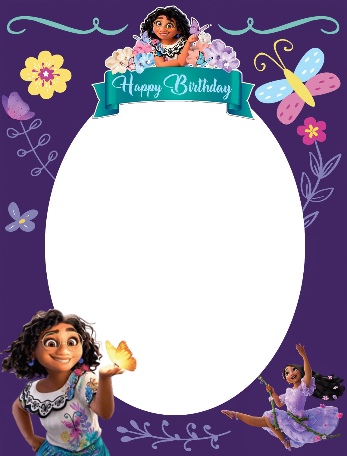 Encanto Theme Birthday Party Selfie Photo Booth Frame