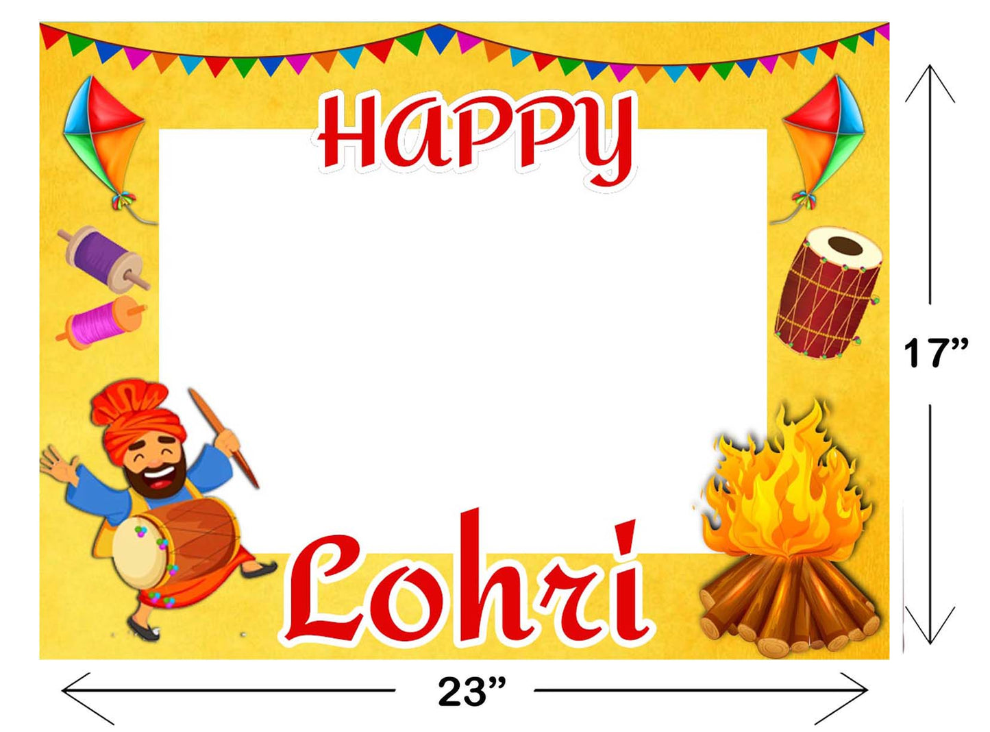 Lohri Selfie Photo Booth Picture Frame