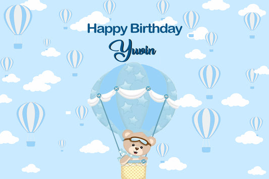 Personalize Hot Air Backdrop Banner