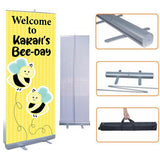 Bee Baby Shower Customized Welcome Banner Roll up Standee (with stand)