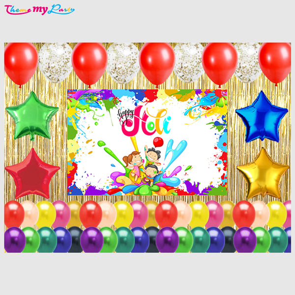 Holi Party Decorations Banner Kit