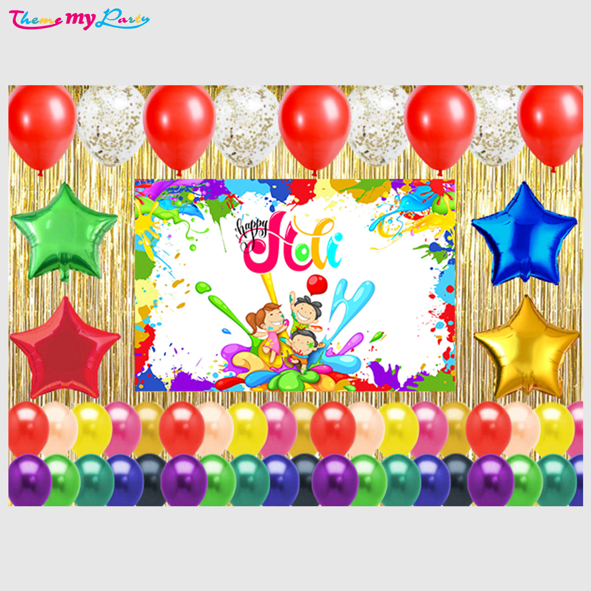 Holi Party Decorations Combo Kit