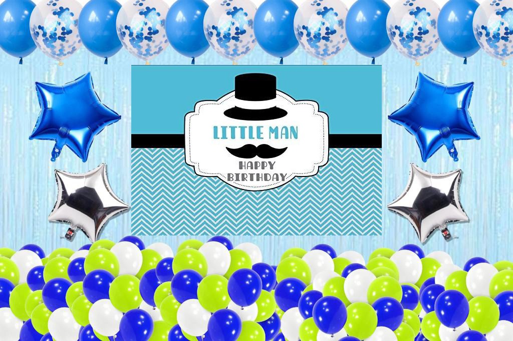 Little Man Theme Birthday Party Complete Party Set for Boys