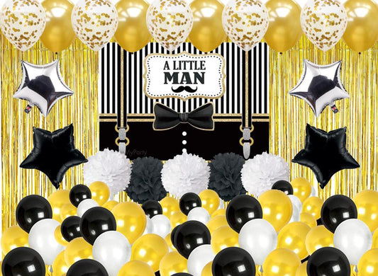 Little Man Theme Birthday Party Complete Party Set for Boys