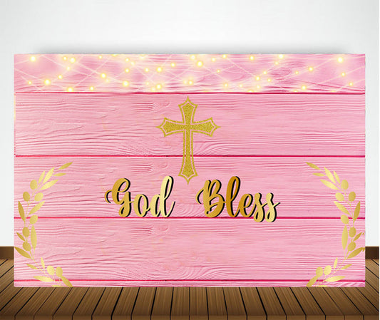 Baptism Ceremony Girl Backdrop Banner Decoration