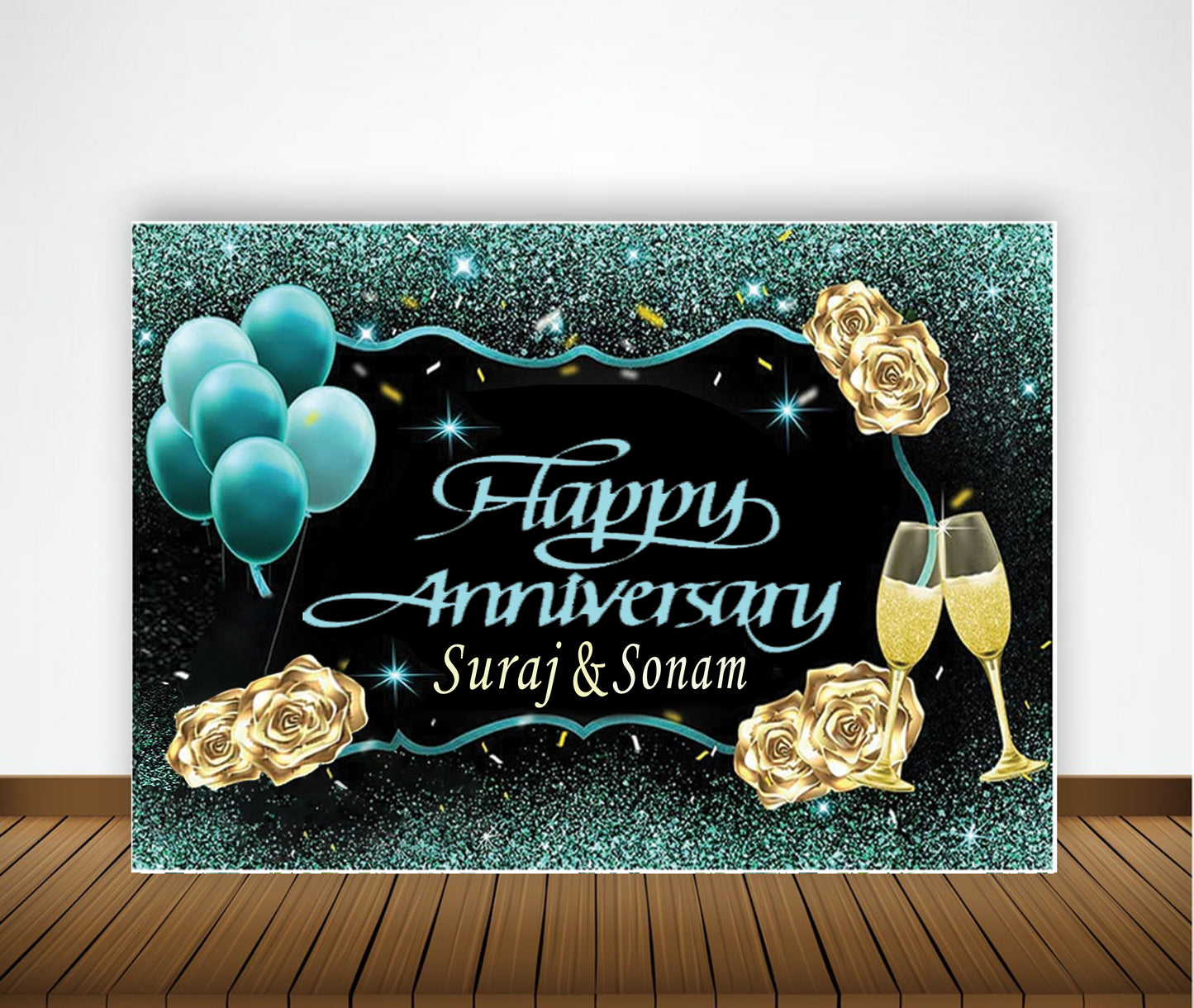 Anniversary Party Backdrop Banners for Couples