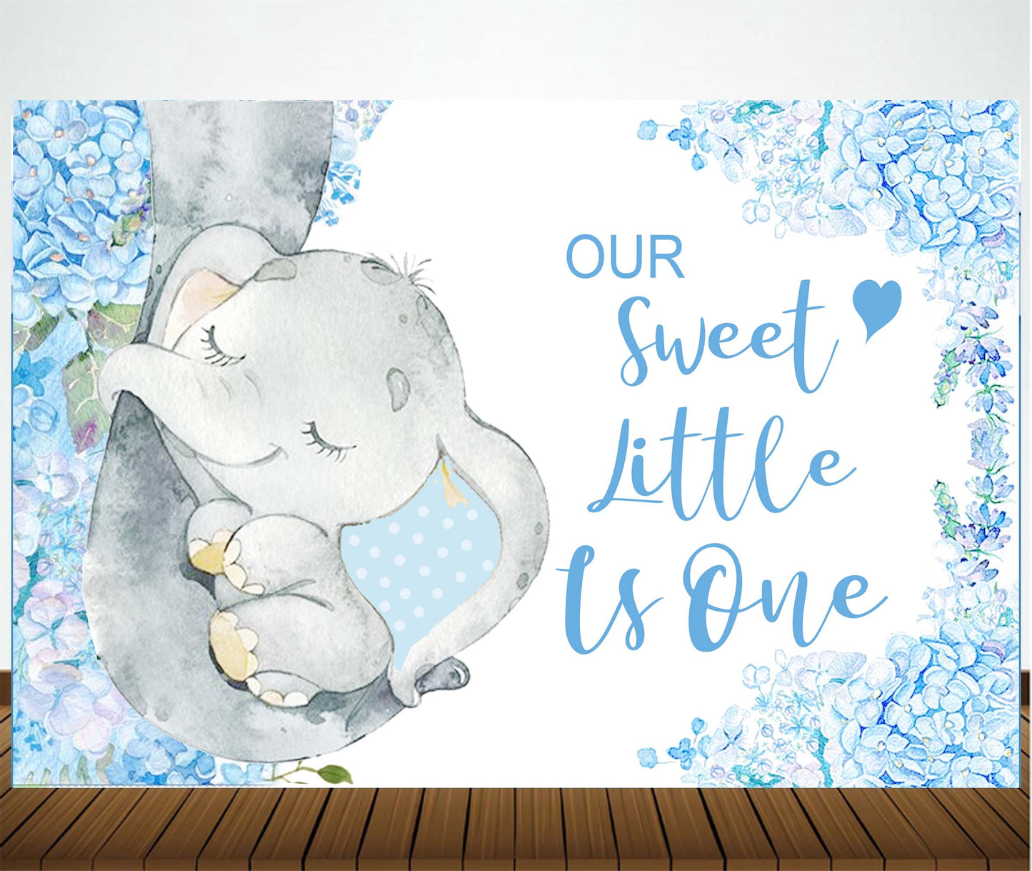 Elephant Theme Birthday Party Backdrop for Decoration