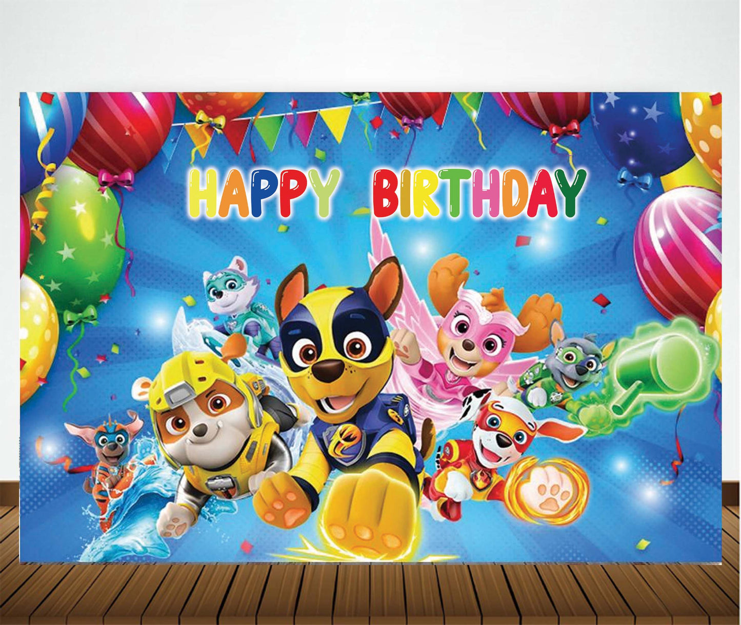 Paw Patrol Theme Birthday Party Backdrop