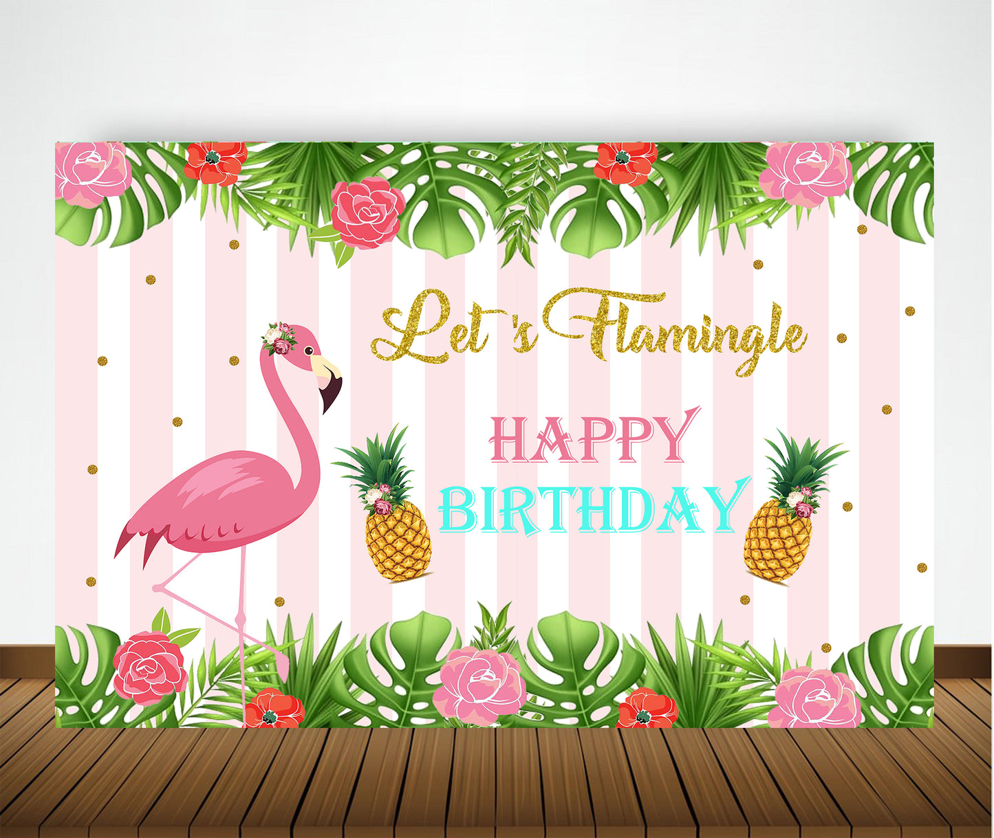 Flamingo Theme Birthday Party Backdrop