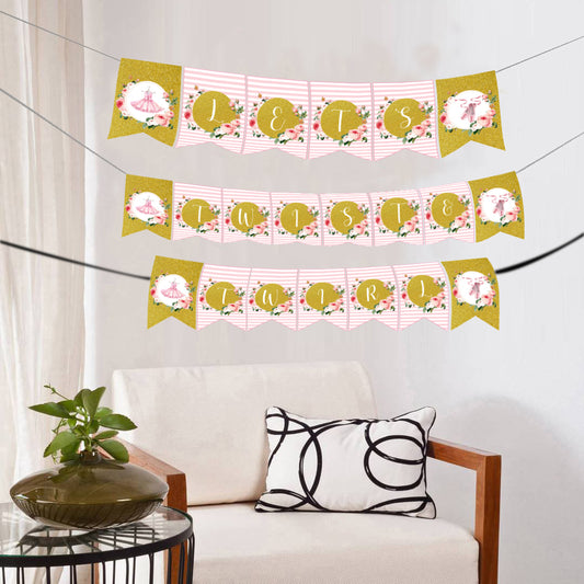 Ballerina Theme Birthday Party Banner for Decoration