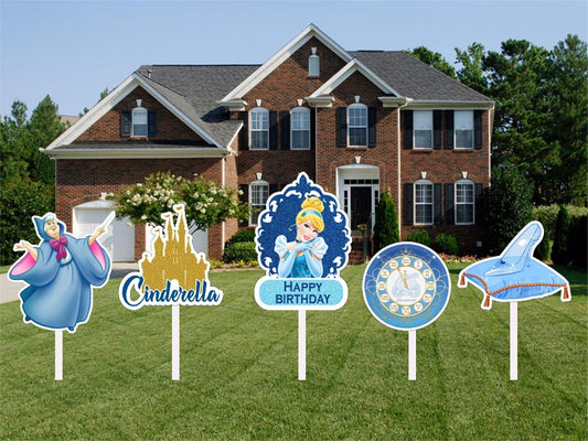 Cinderella Theme Birthday Party Cutouts
