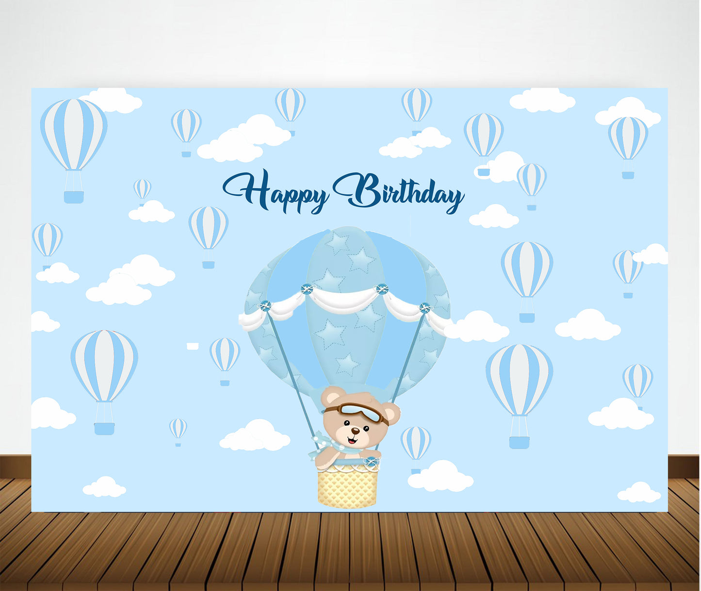 Hot Air Theme Birthday Party Backdrop
