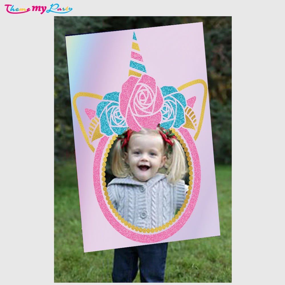Unicorn Theme Birthday Party Selfie Photo Booth Frame