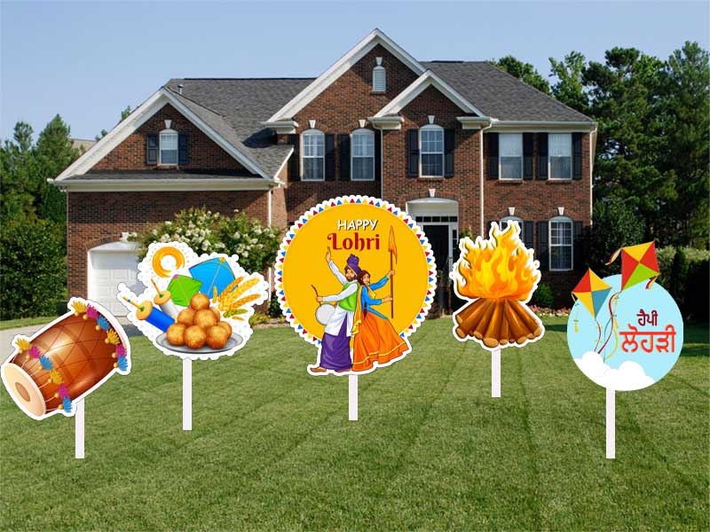 Lohri Party Cutout Pack For Decoration