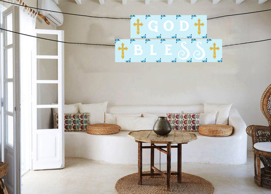 Baptism Ceremony Boys Banner Decoration