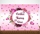 Personalize Butterfly Theme Backdrop Banner