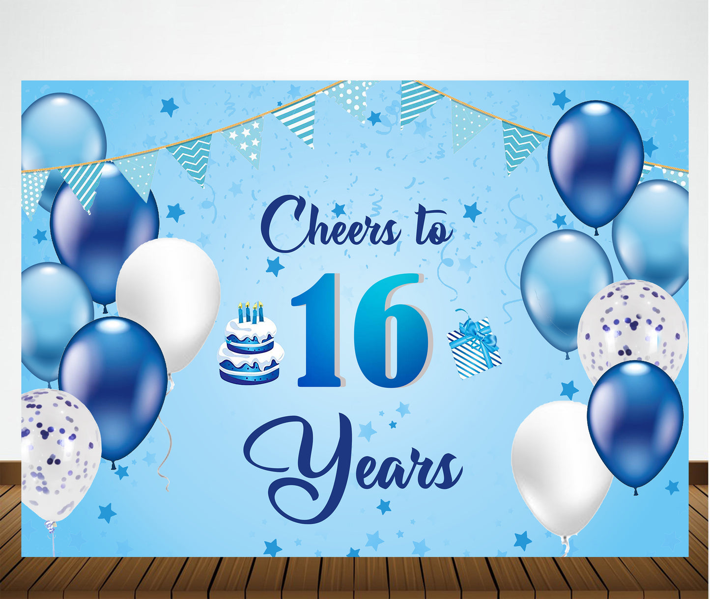 16th Birthday Party Backdrop
