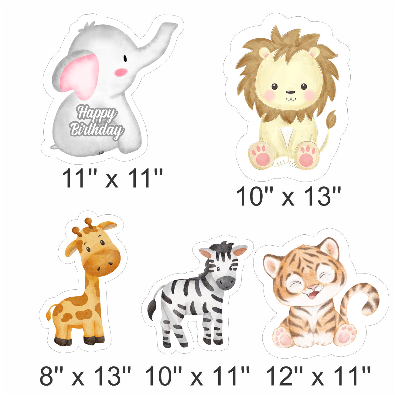 Jungle Theme Birthday Party Cutouts