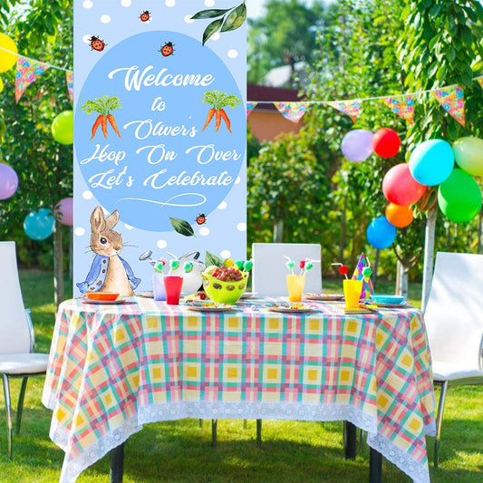 Bunnies Customized Welcome Banner Roll up Standee (with stand)