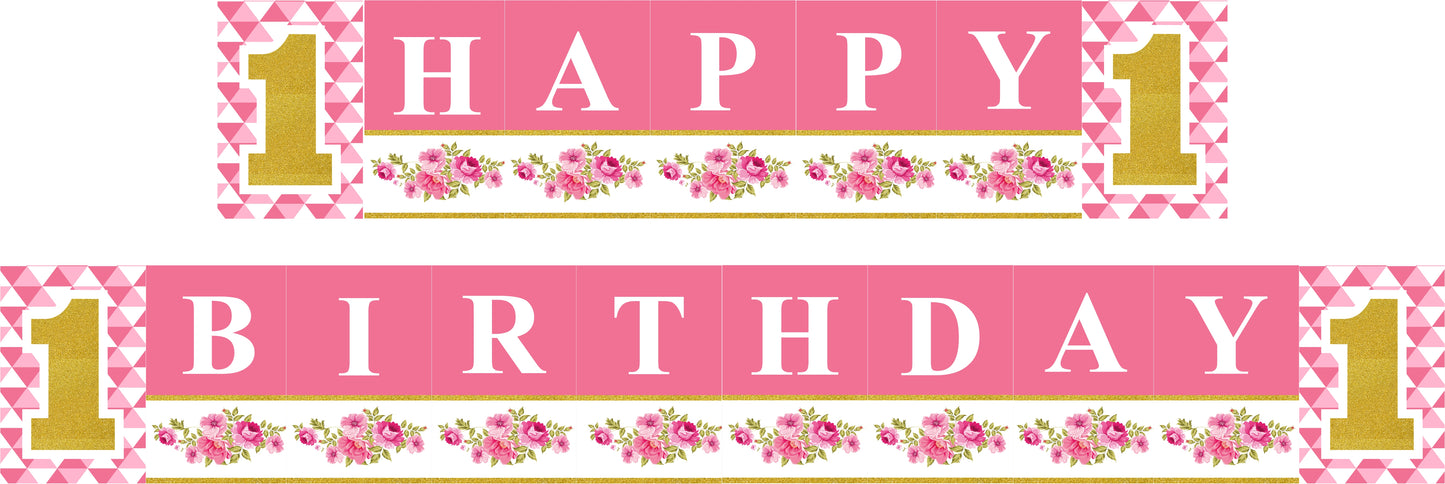 One Is Fun First Birthday Party Banner for Decoration