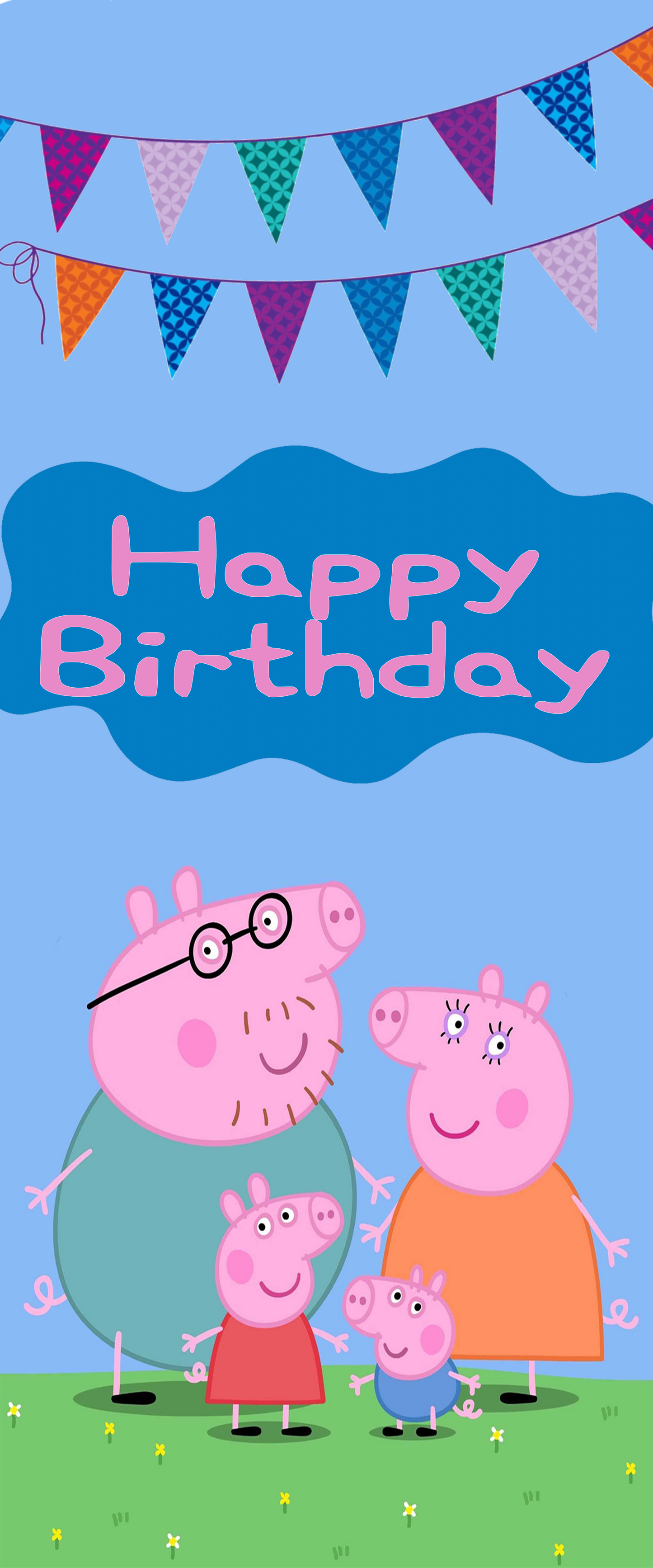 Peppa Pig Customized Welcome Banner Roll up Standee (with stand)