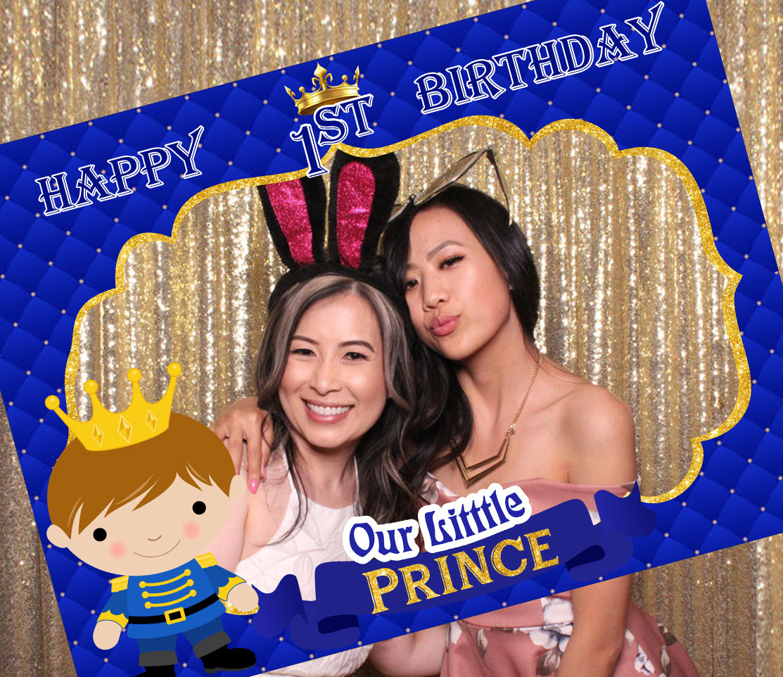 Prince Theme Birthday Party Selfie Photo Booth Frame