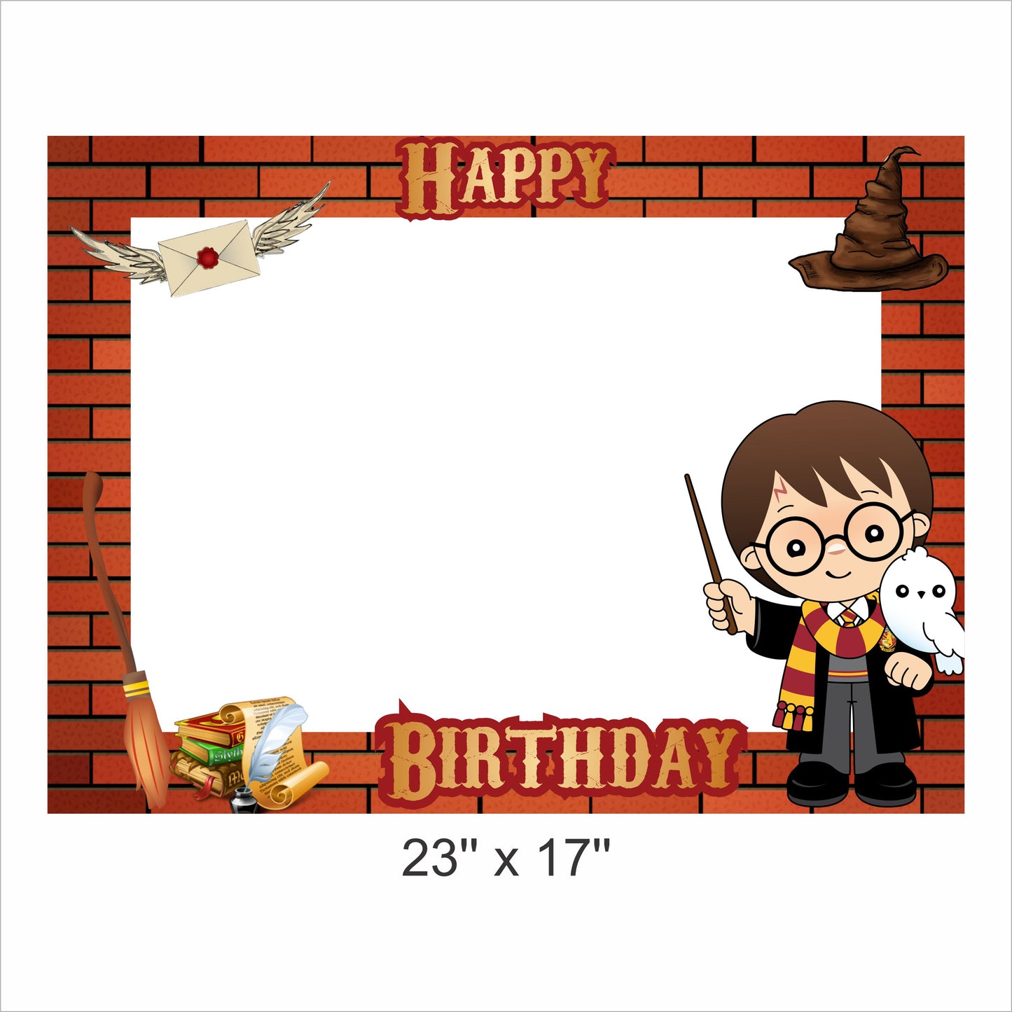 Harry Potter Theme Birthday Party Selfie Photo Booth Frame