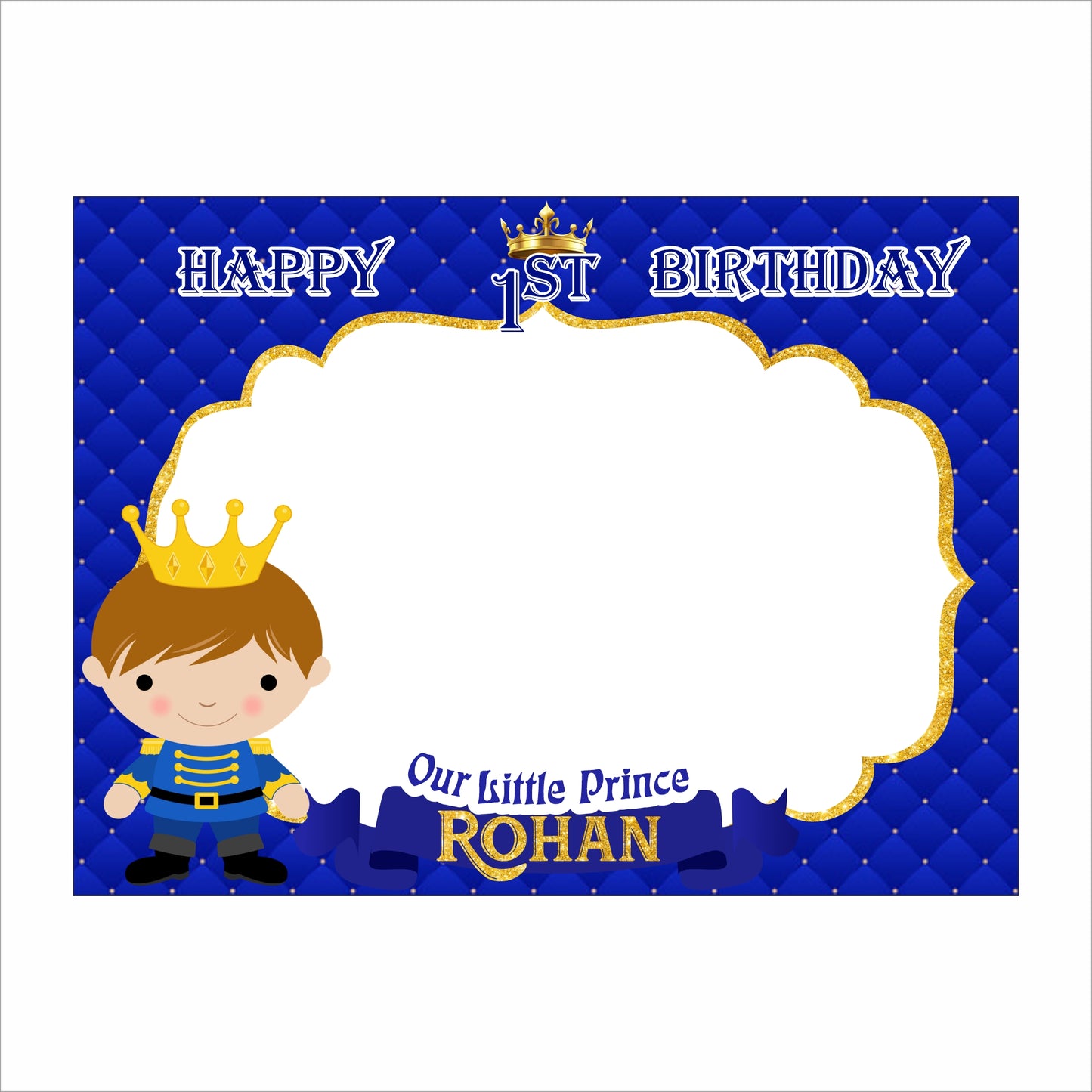 Prince Theme Birthday Party Selfie Photo Booth Frame