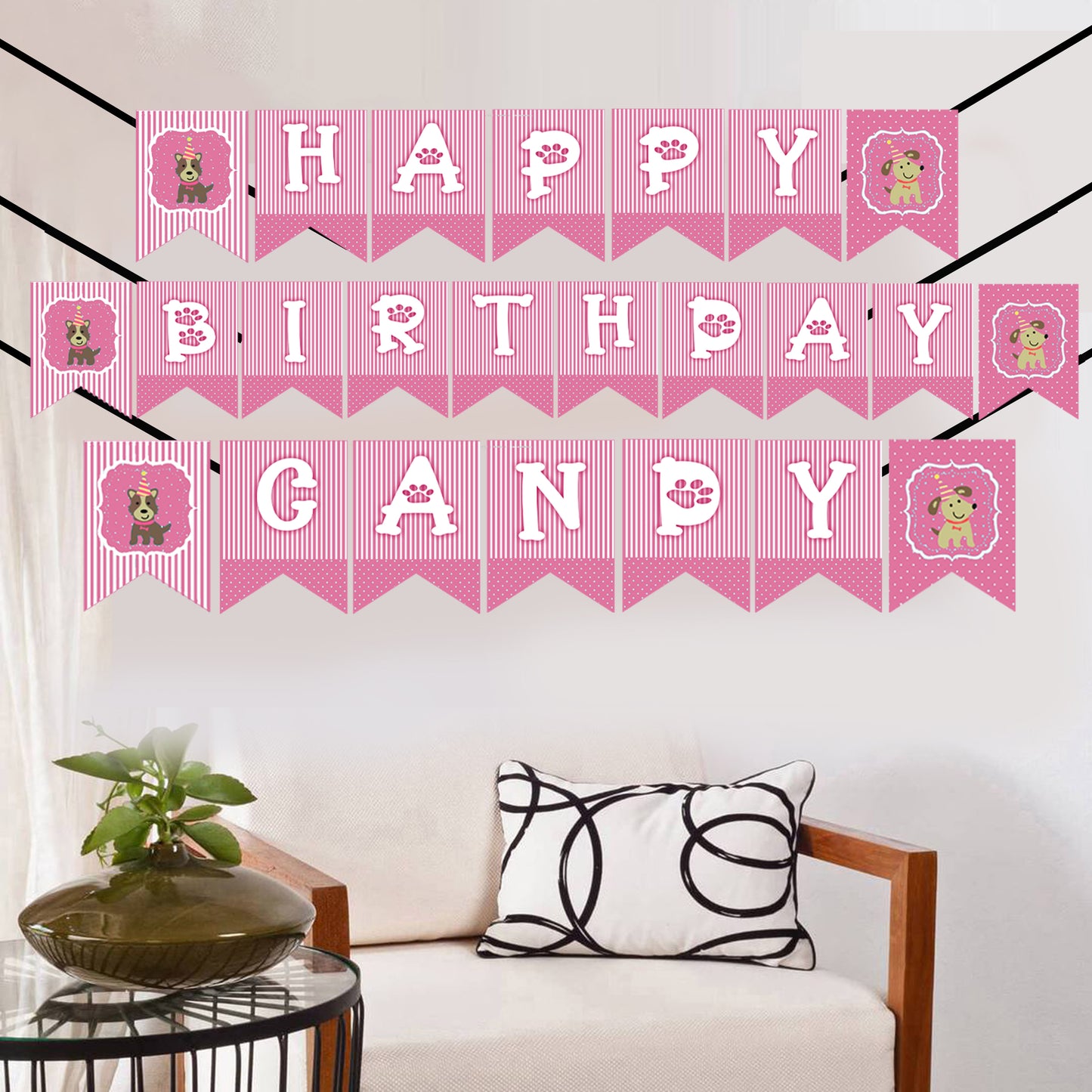 Dog Theme Birthday Party Banner for Decoration