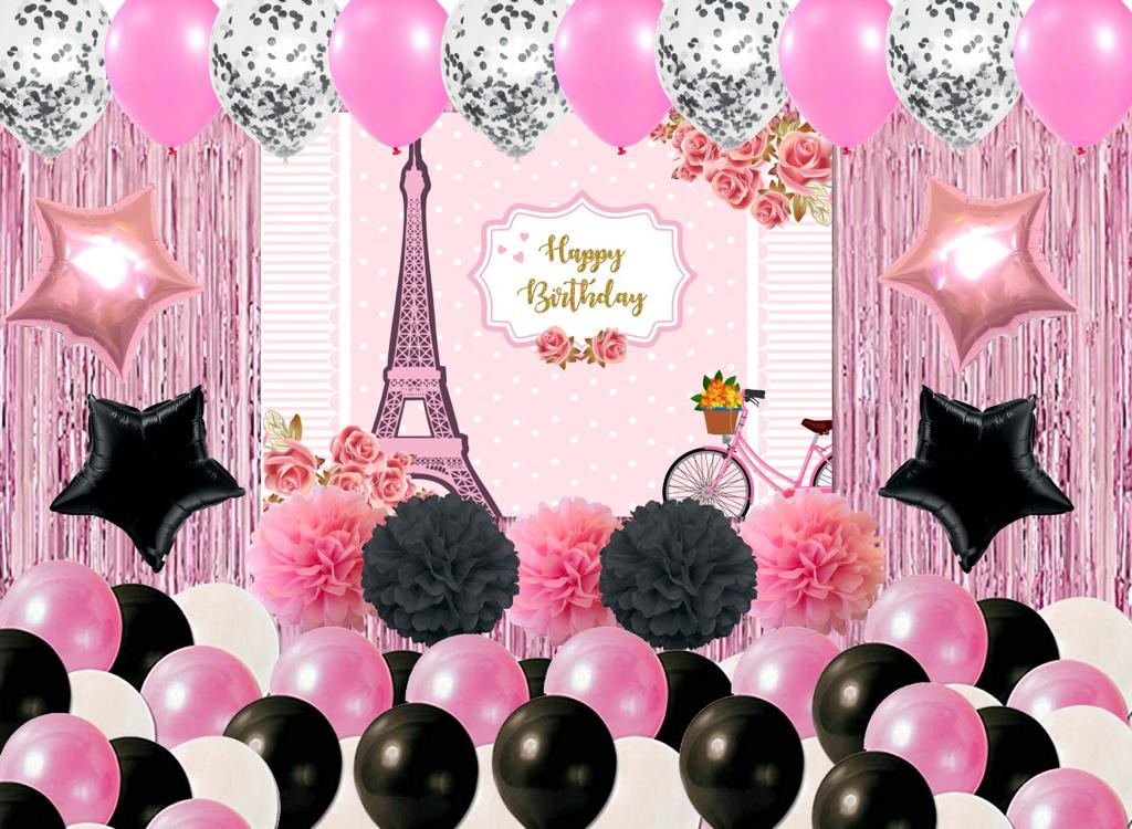 Oh La La Paris Theme Birthday Party Complete Decoration Kit