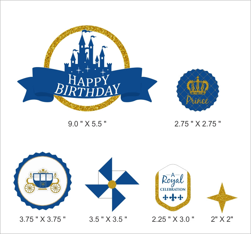 Prince Birthday Party Cake Topper /Cake Decoration Kit