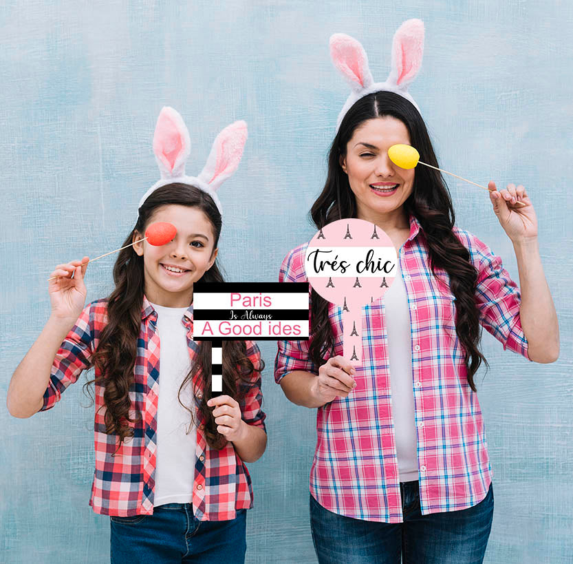 Oh La La Paris Theme Birthday Party Selfie Photo Booth Frame & Props