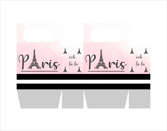 Oh La La - It'S Paris Theme Favor Box/Return Gift Bag (Pack Of 6)