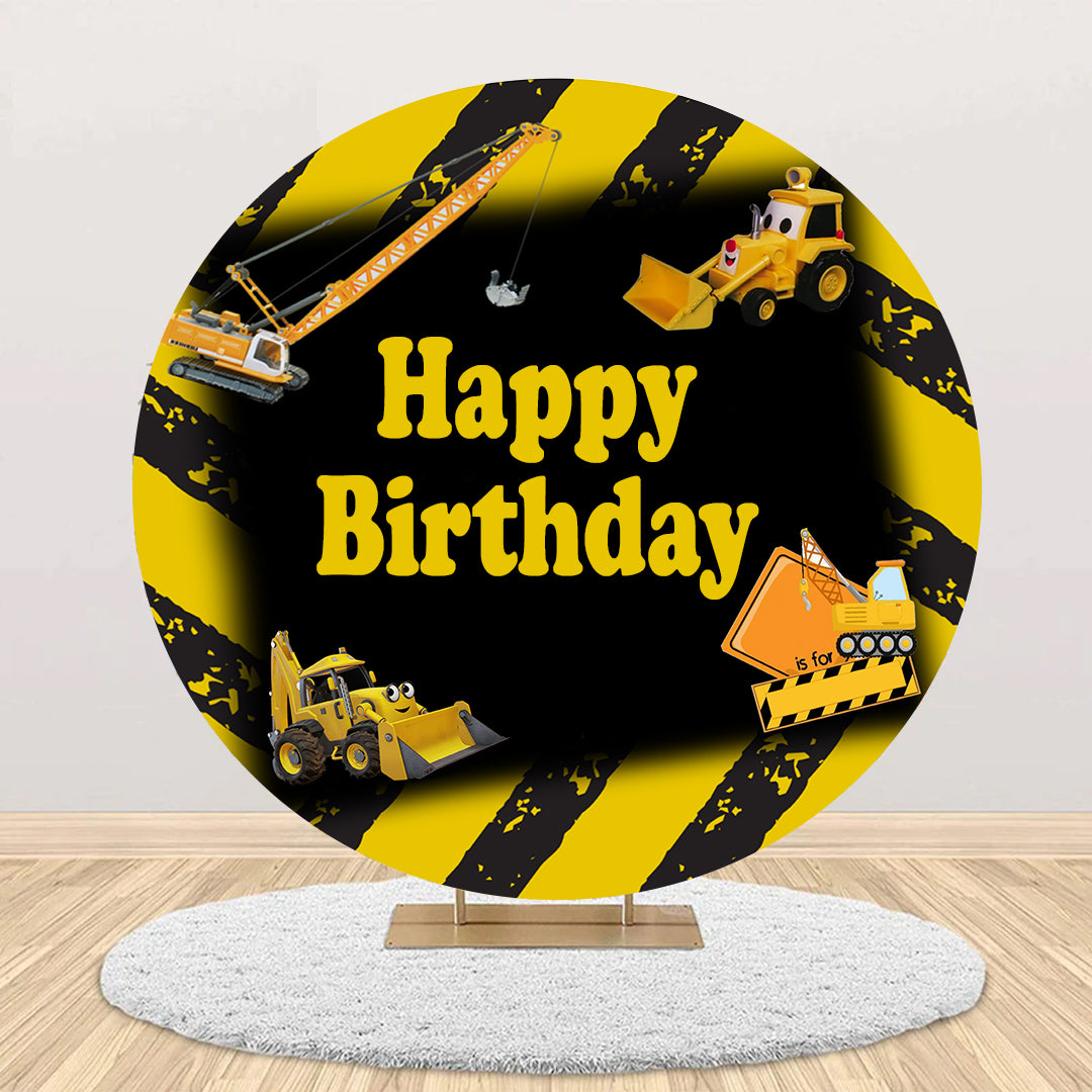 Construction Theme Birthday Party Backdrop