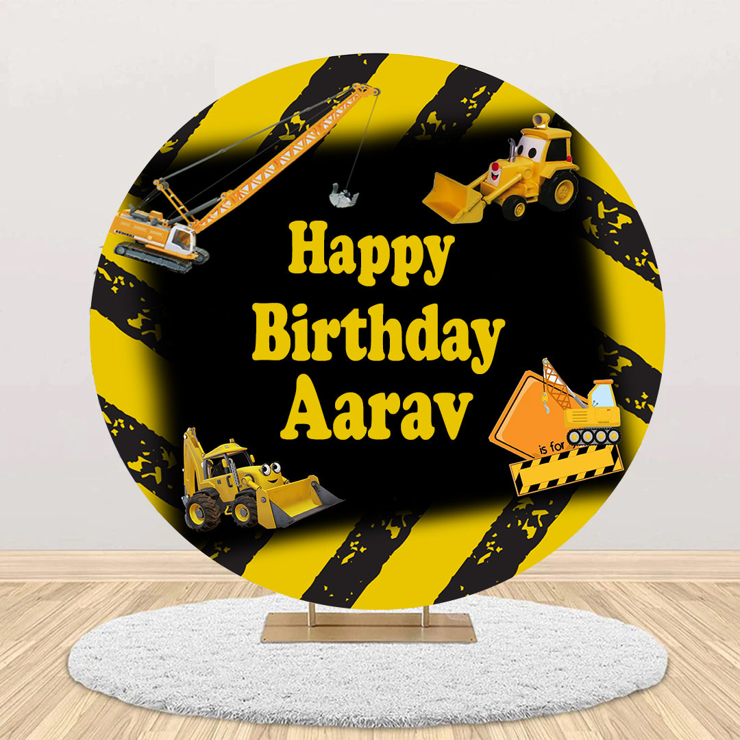 Construction Theme Birthday Party Backdrop