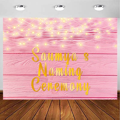 Naming Ceremony Girl Backdrop Banner Decoration