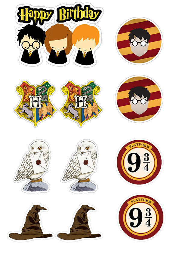 Harry Potter Theme Birthday Party Cake Topper /Cake Decoration Kit