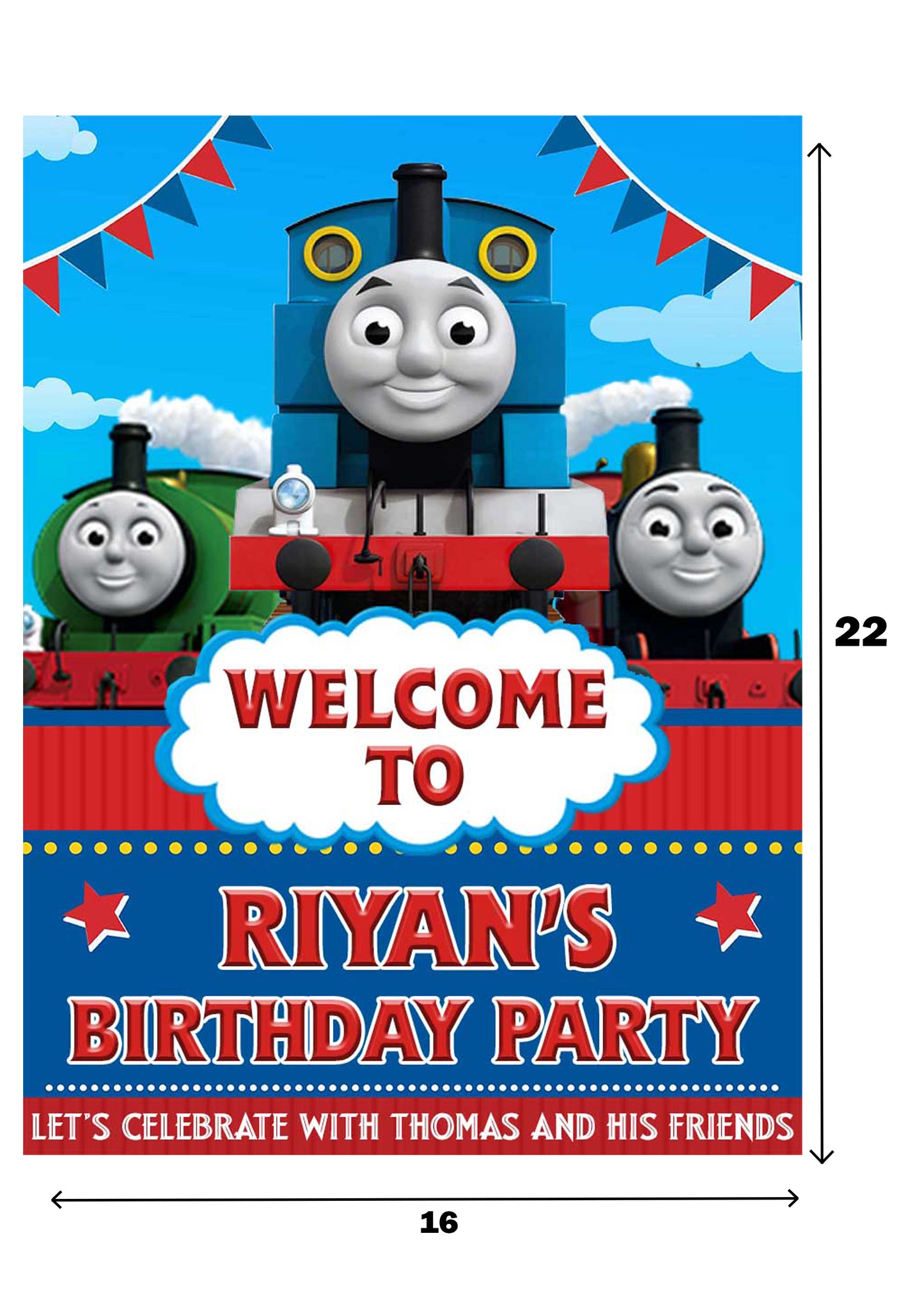 Thomas & Friends Theme Birthday Party Welcome Board