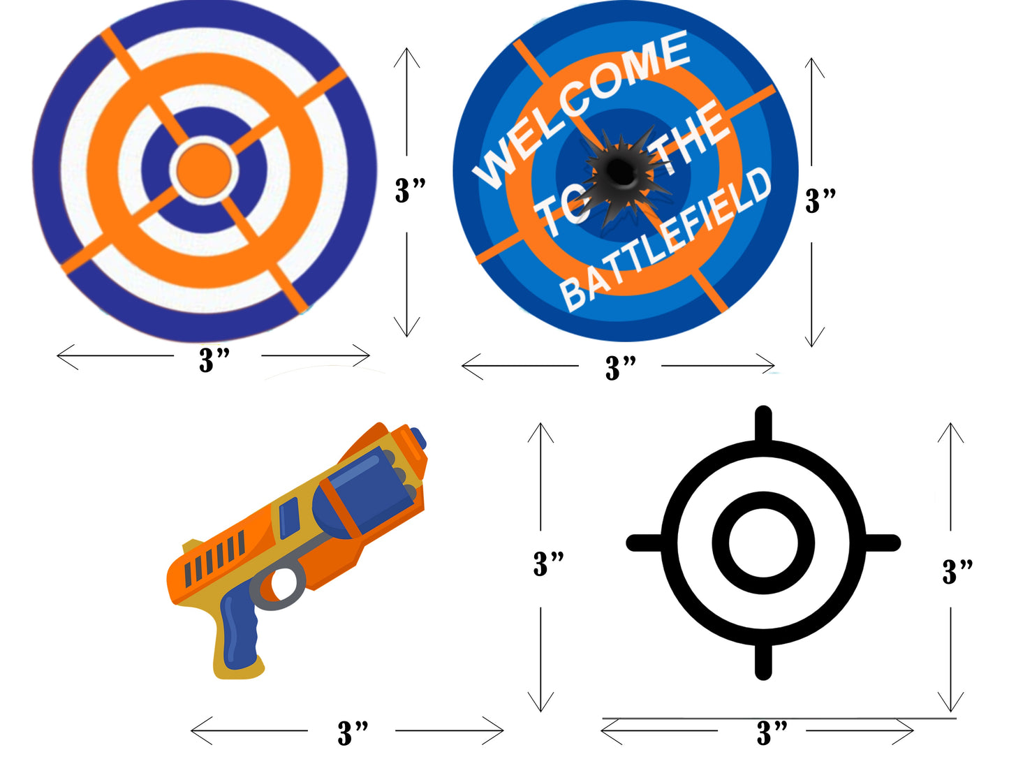 Battle Field -Straw Set Birthday Party( Pack Of 24)