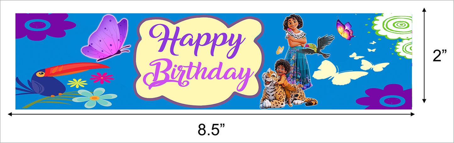 Encanto Theme Birthday Party Water Bottle Labels