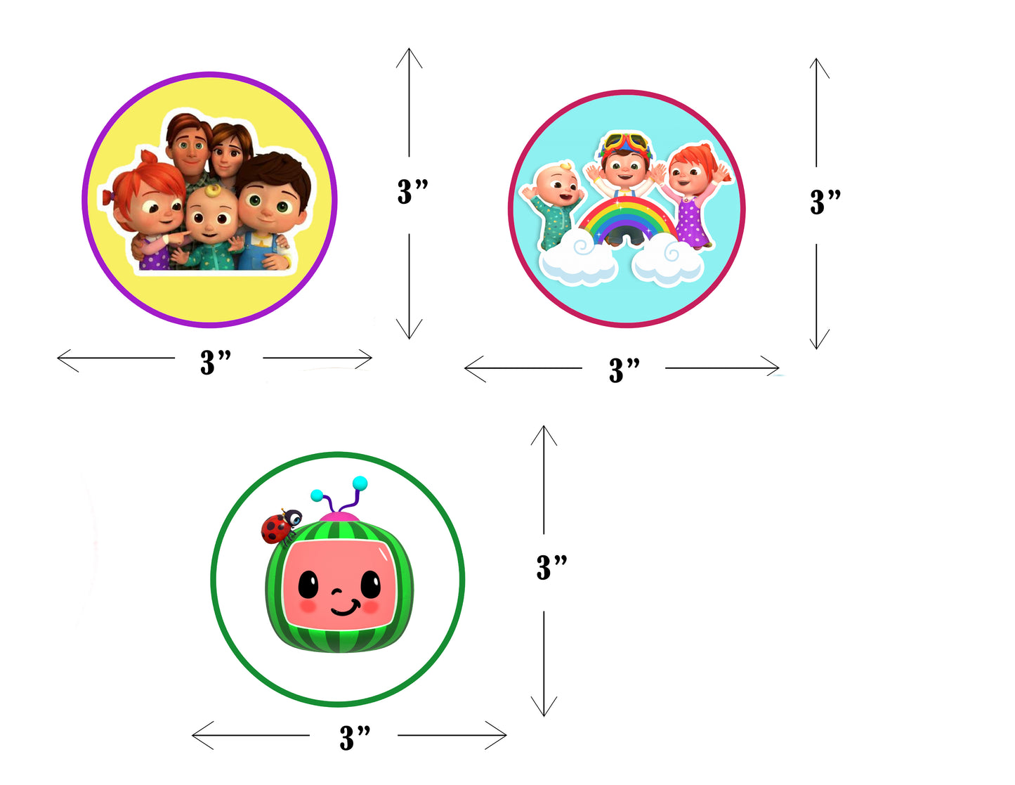 Cocomelon Theme Birthday Party Paper Decorative Straws