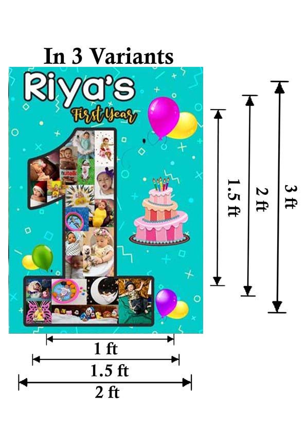 1st Birthday Customized Chalkboard/Milestone Board for Kids Birthday Party