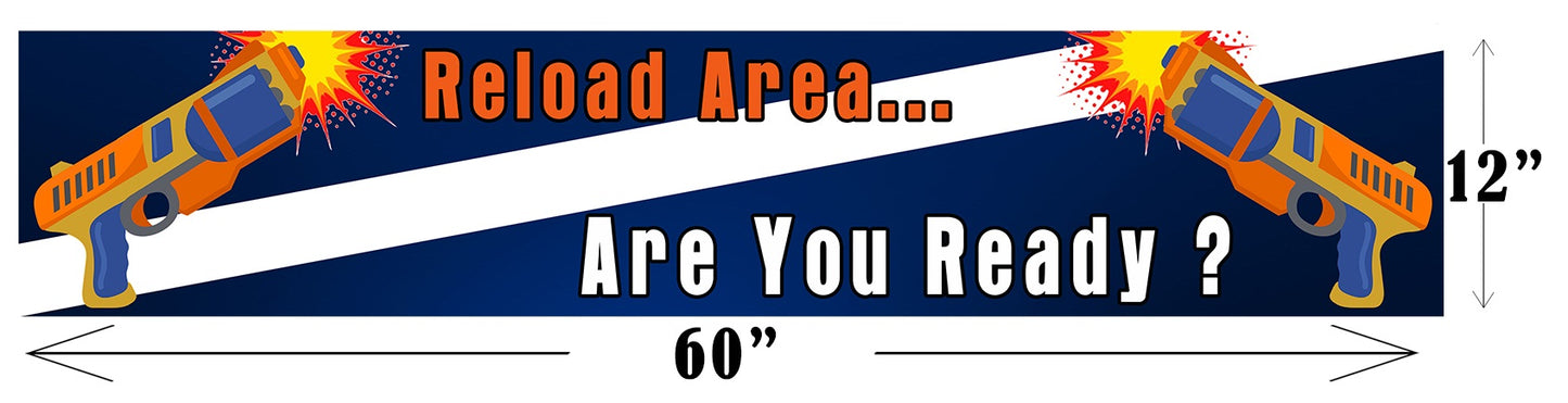 NERF GUN THEME BIRTHDAY LONG BANNER FOR DECORATION