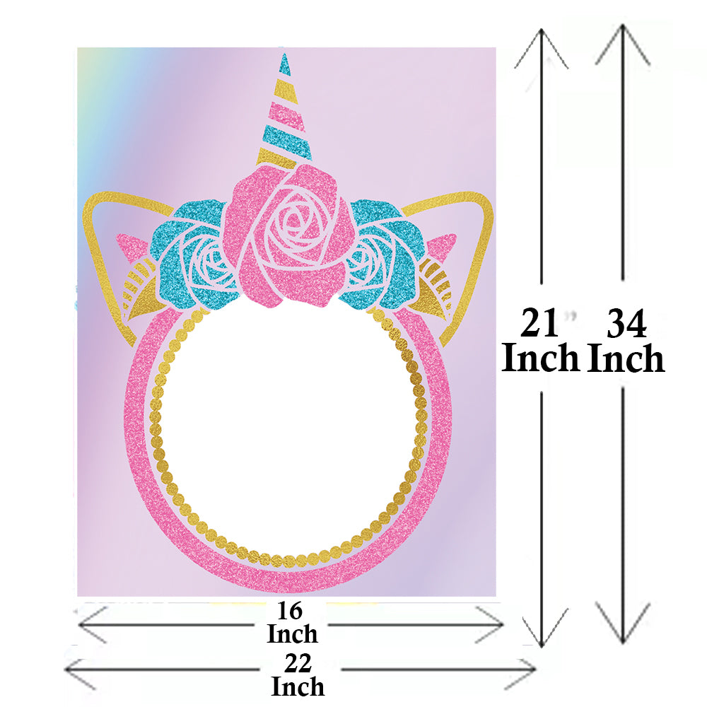Unicorn Theme Birthday Party Selfie Photo Booth Frame