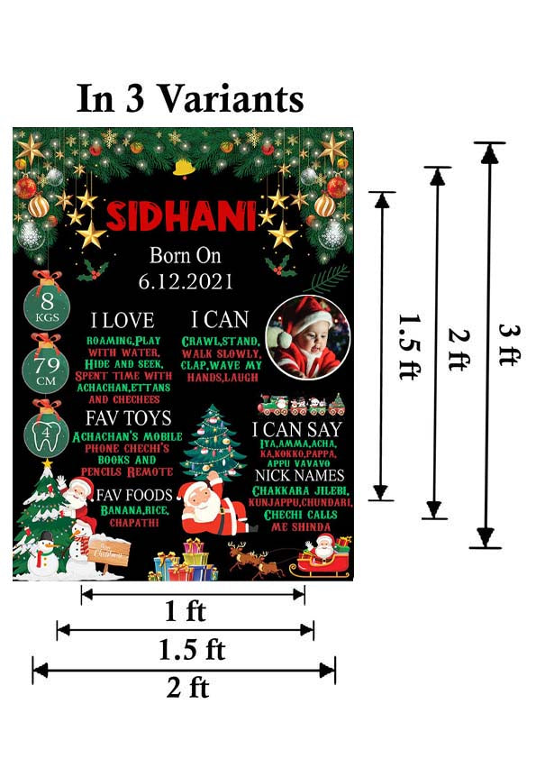 Christmas Customized Chalkboard/Milestone Board for Christmas Party