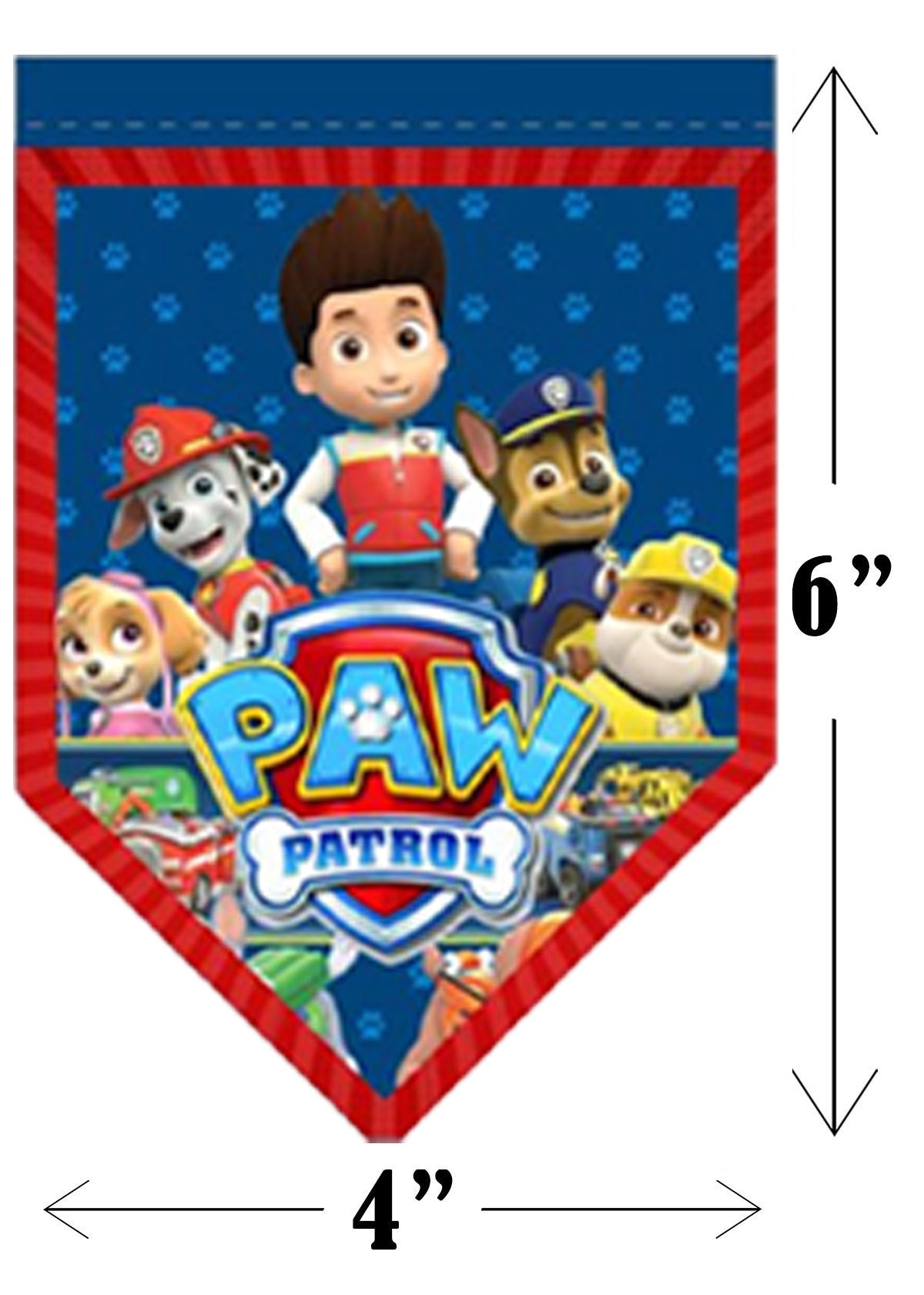 Paw Patrol Theme Birthday Party Banner for Decoration