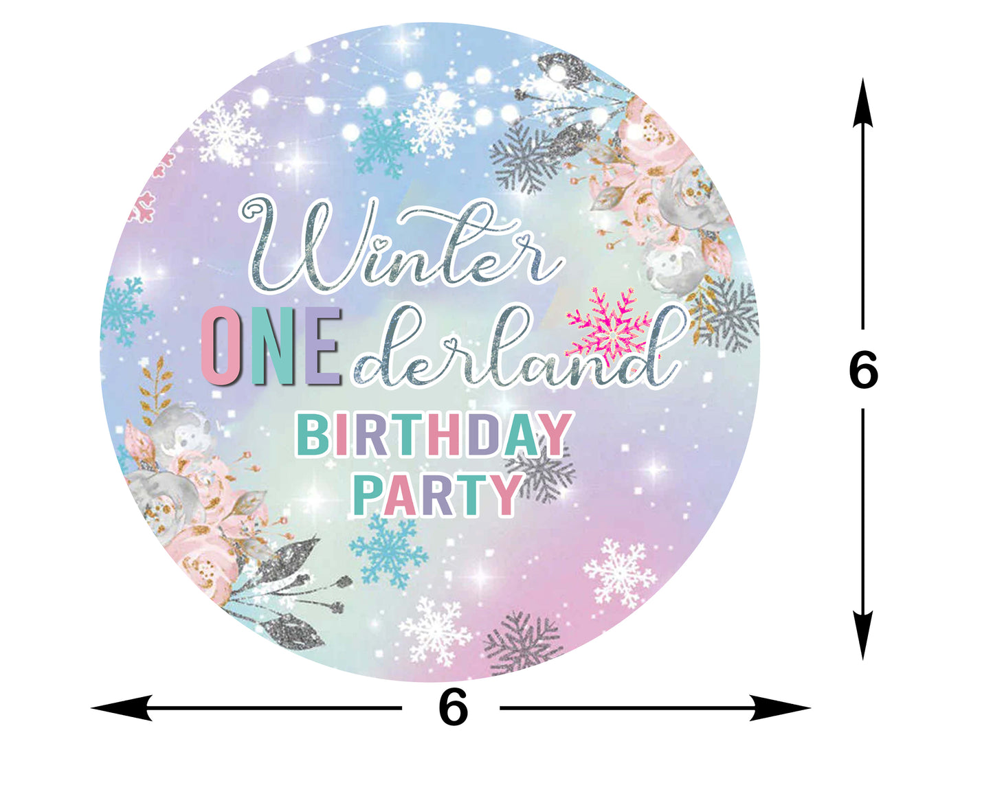 Winter Wonderland Theme Birthday Party Backdrop