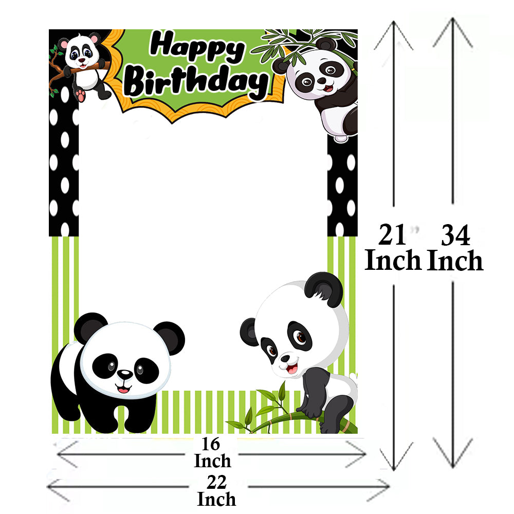 Panda Theme Birthday Party Selfie Photo Booth Frame