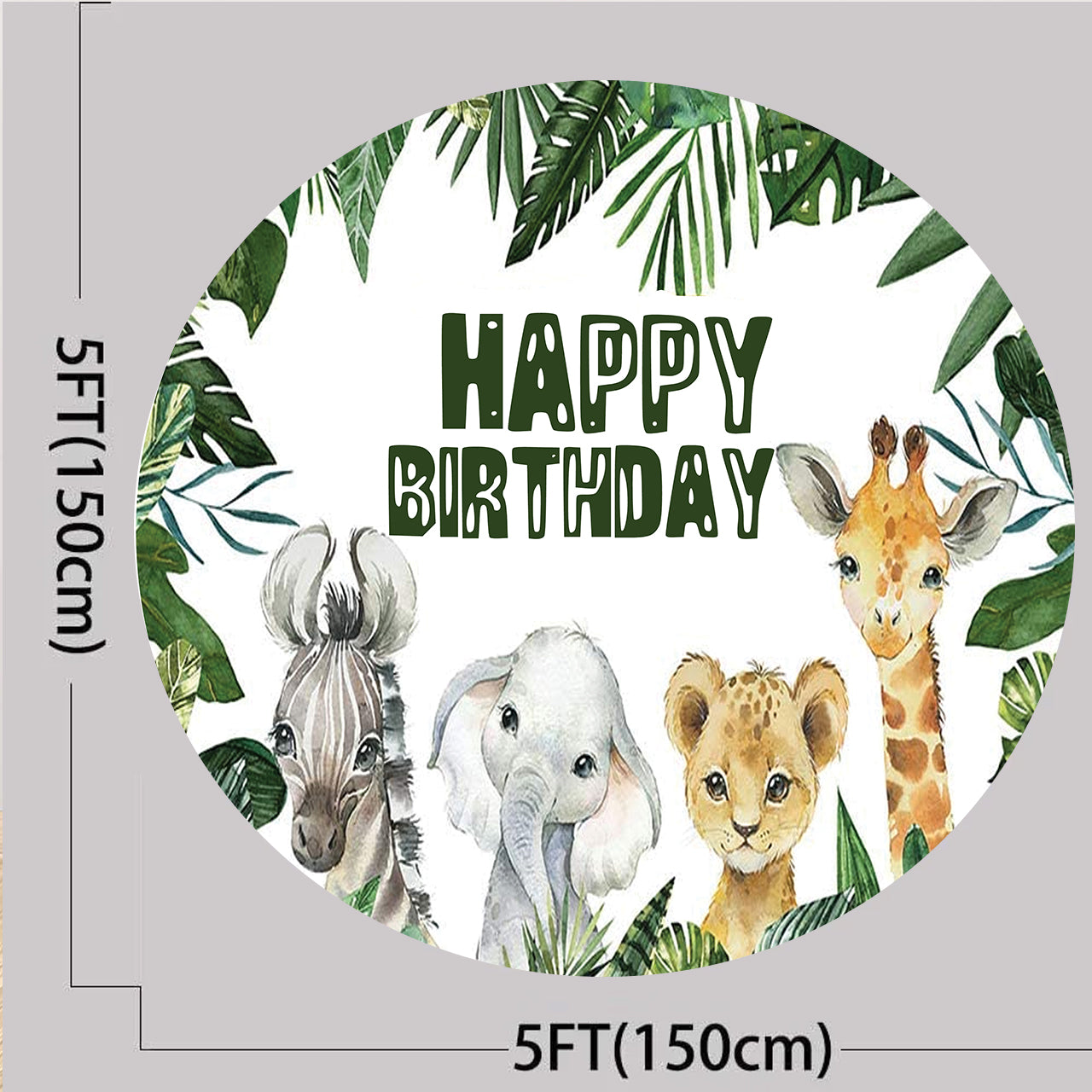 Jungle Theme Birthday Party Backdrop