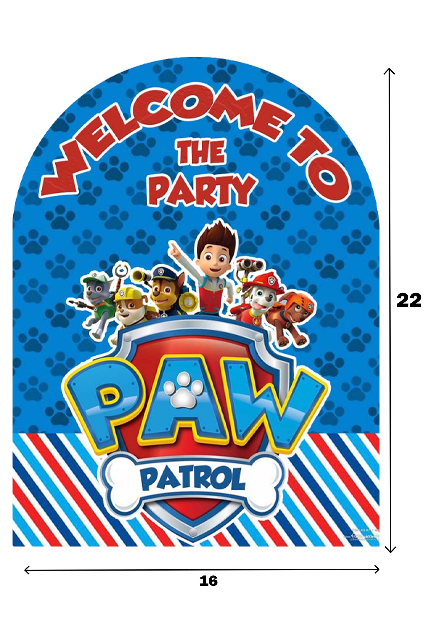 Paw Patrol Theme Birthday Party Welcome Board